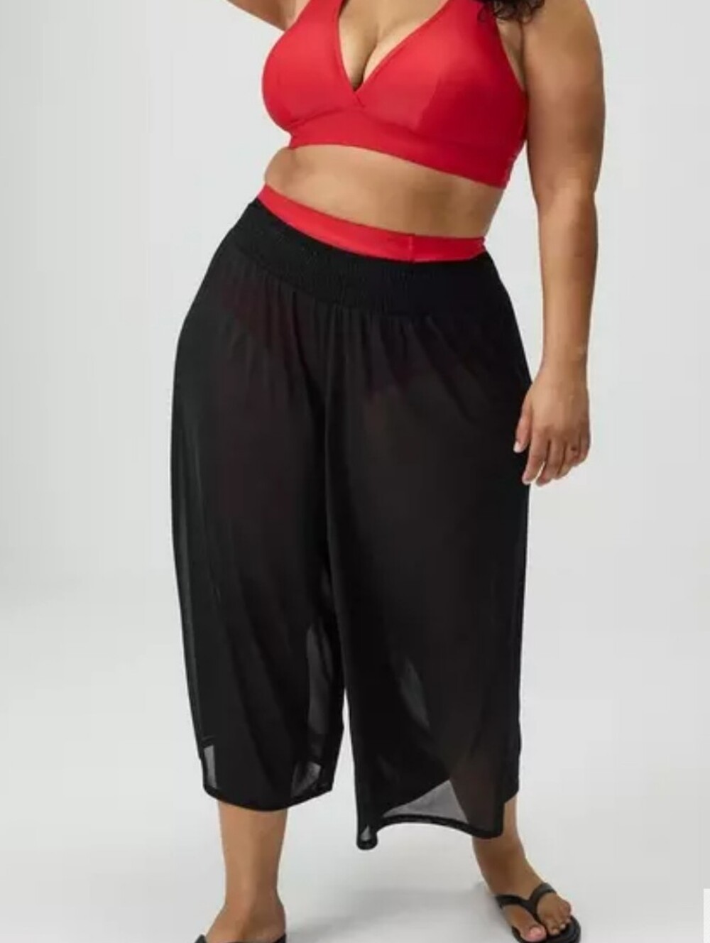 🆕️👙⛱️ TORRID BLACK SWIM COVER UP MESH PANTS - HIGH RISE⛱️👙